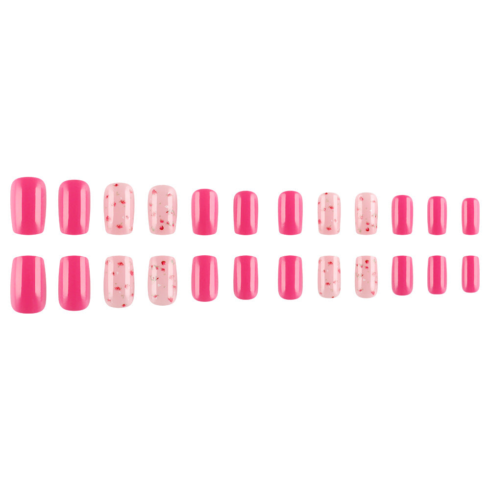 Elegant Floral Accent Press-On Nails Stornfield