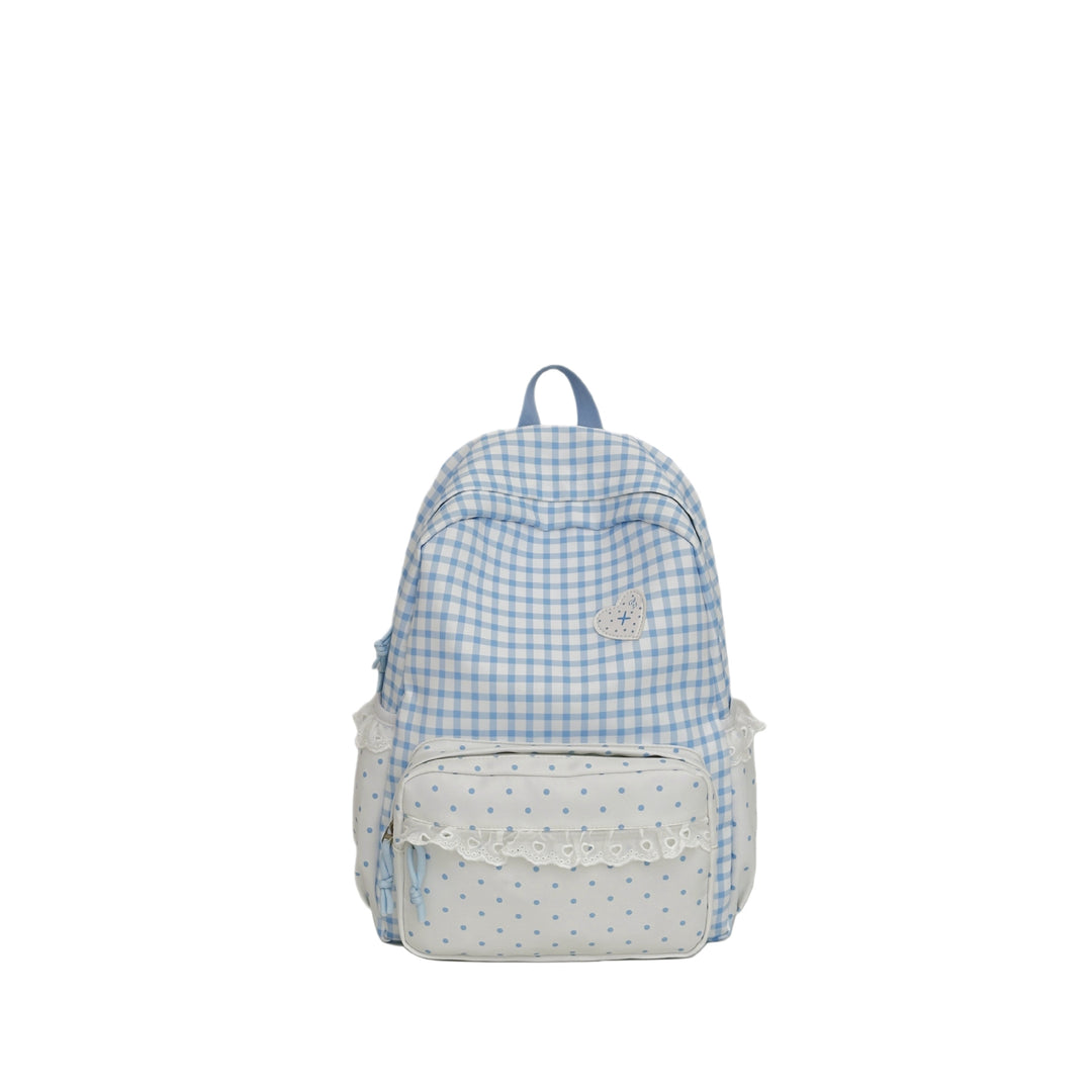 Whimsical Gingham Pattern Backpack Stornfield