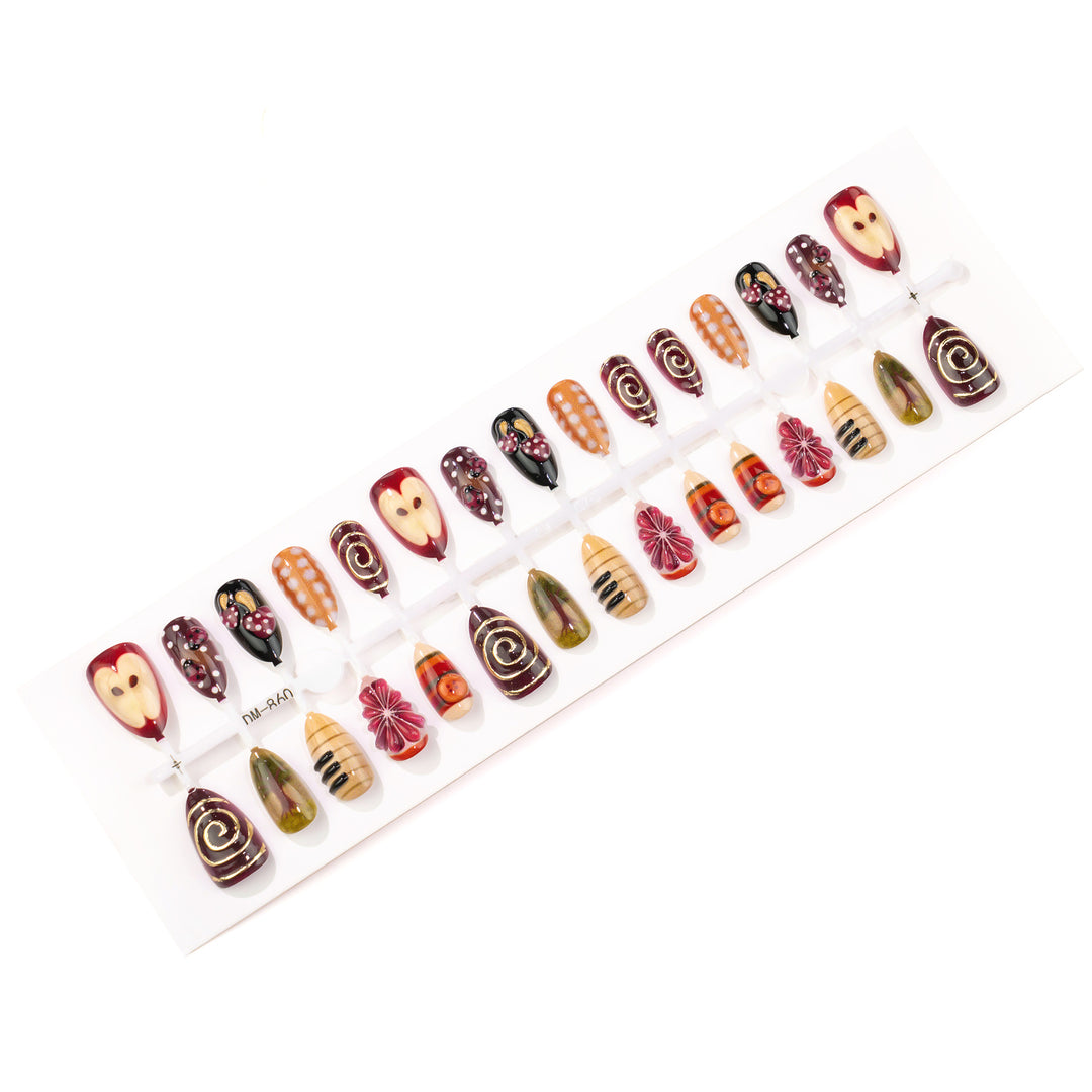 Artistic Hand-Painted Press-On Nail Set Stornfield