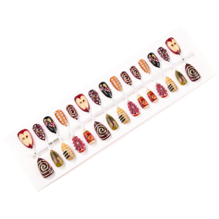 Artistic Hand-Painted Press-On Nail Set Stornfield