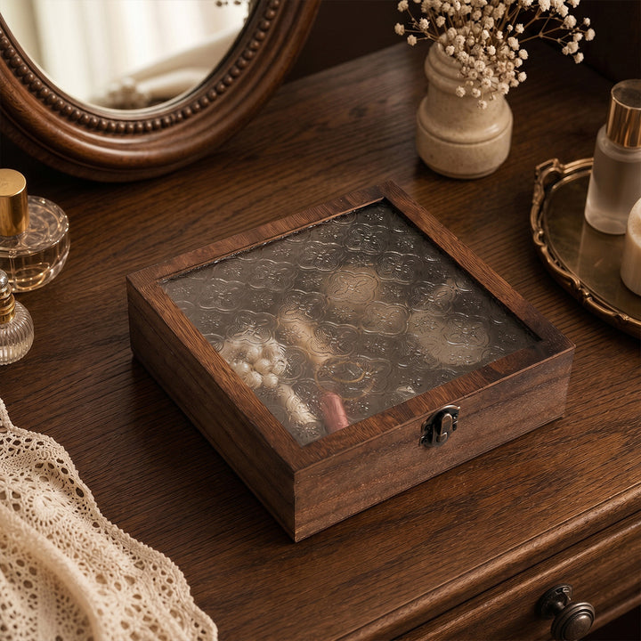 Vintage Octagonal Wooden Jewelry Box