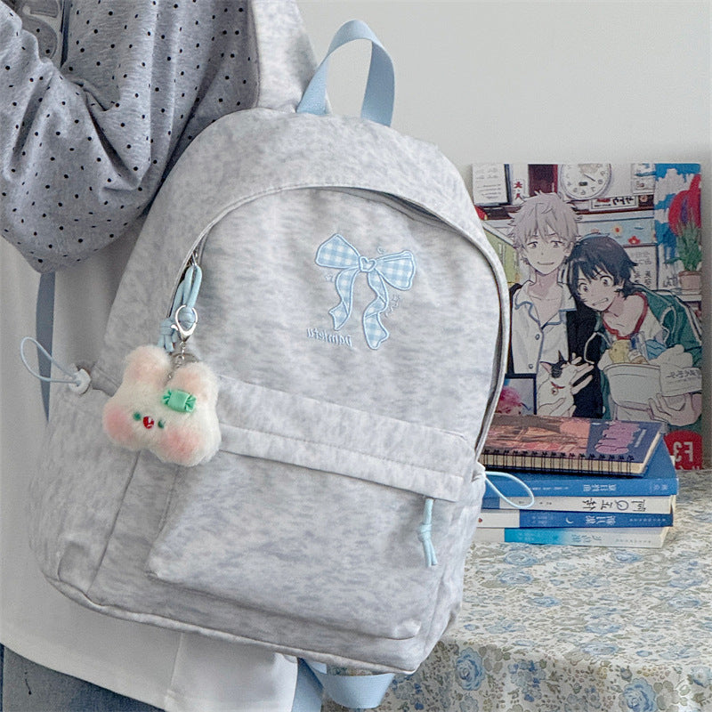 Stylish Embroidered Bow Pattern Backpack Stornfield