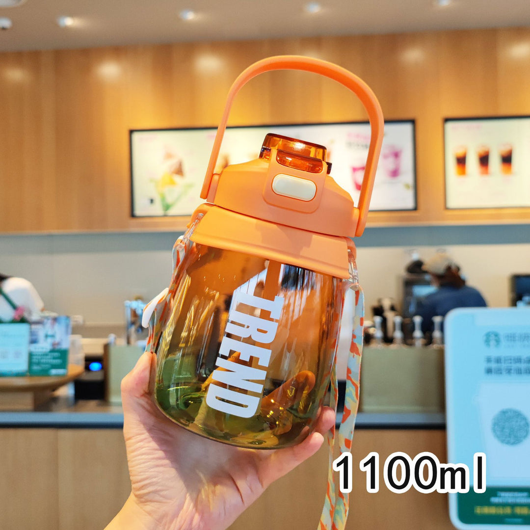 Women's multifunctional water bottle with safety closure and ergonomic carrying handle Stornfield
