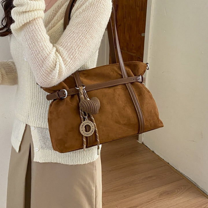 Versatile Suede Tote Bag