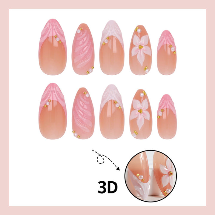 Nail art set with creative 3D flower decorations Stornfield