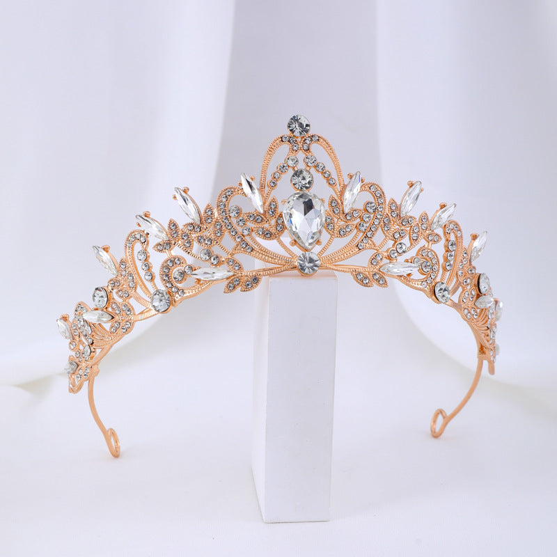 Ladies Elegant Hair Crown with Filigree Crystal Decorations Stornfield