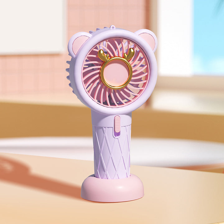 Women's Portable Mini Cooler Fan with Animal Motif Stornfield