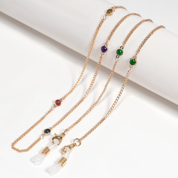 Crystal-Embellished Eyewear Chain Stornfield