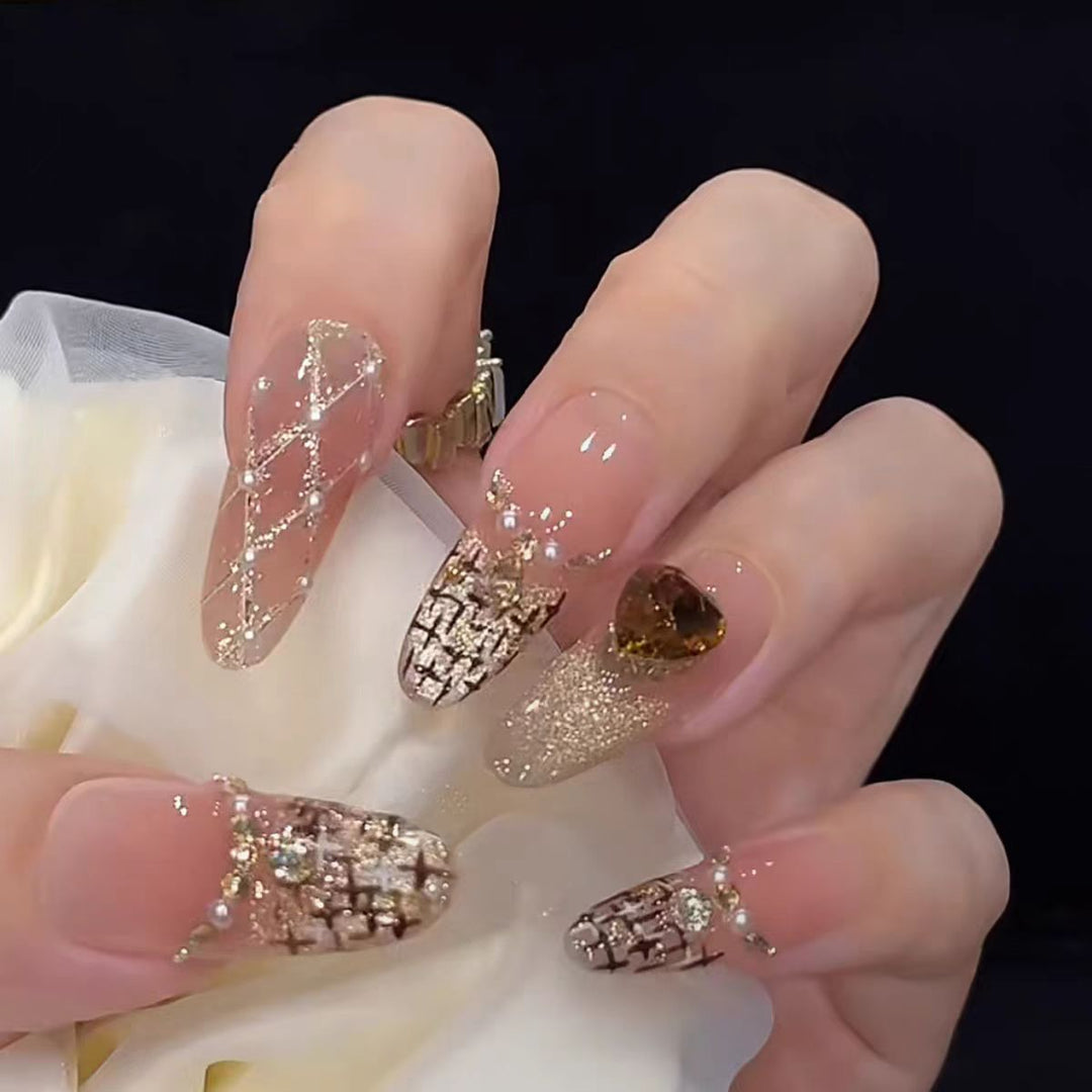 Glittering Artistic Press-On Nail Design Stornfield