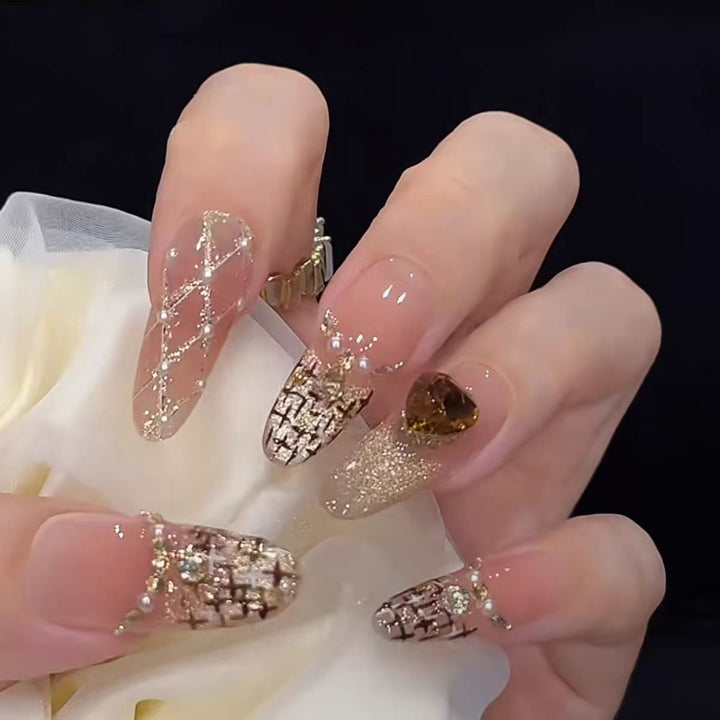 Glittering Artistic Press-On Nail Design Stornfield