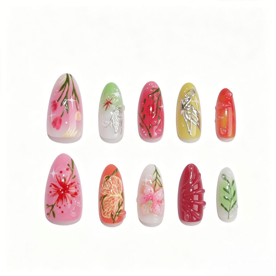 Artistic Floral Design Nail Set Stornfield