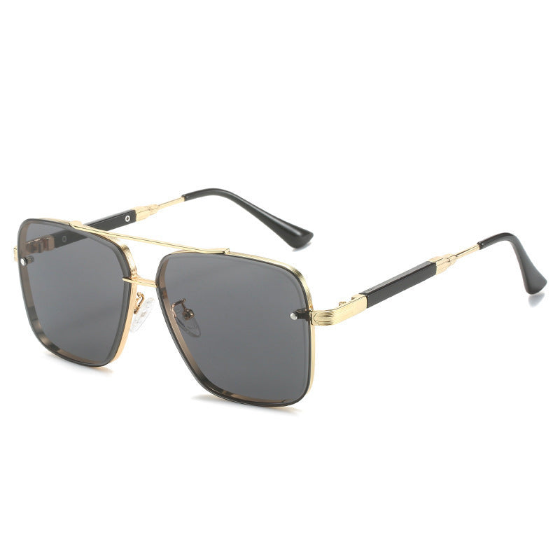 Women Geometric Oversize Sunglasses with Filigree Metal Frame Stornfield