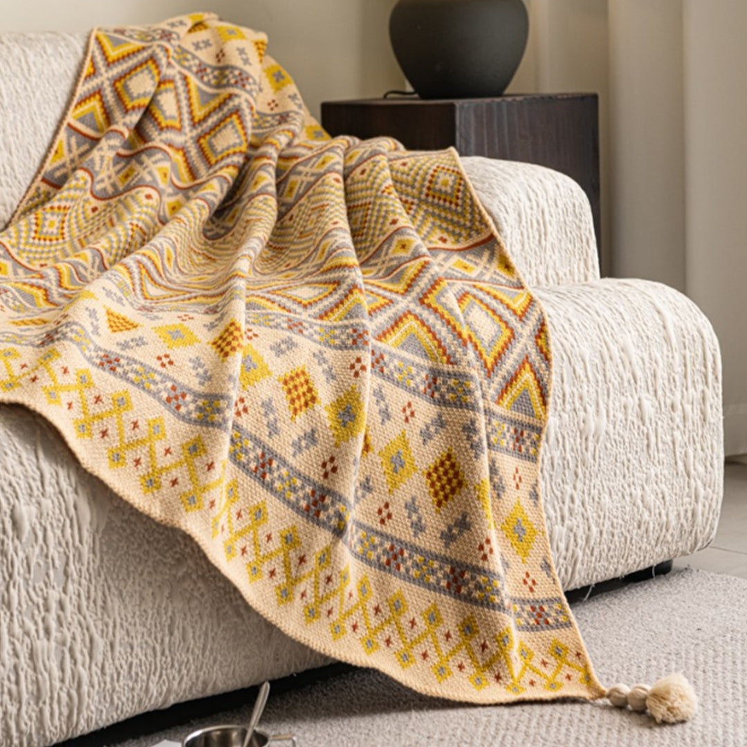 Cozy Patterned Textured Throw