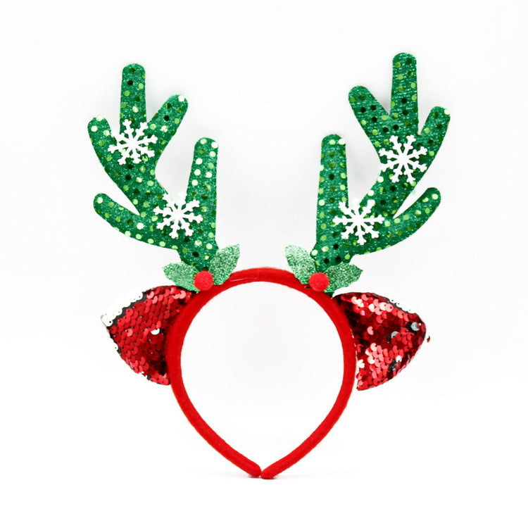 Festive Christmas headband with fun Santa figures