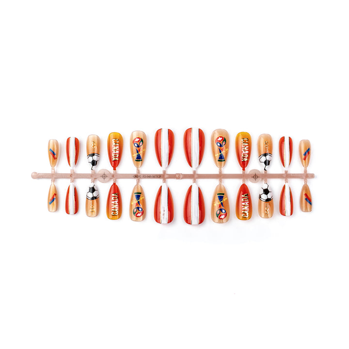 Sports-Themed Press-On Nail Art Set