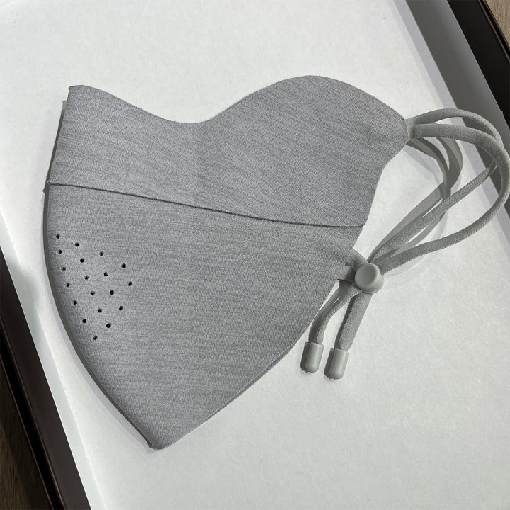 Contoured Reusable Breathable Fabric Face Mask with Adjustable Toggle Ear Loops and Micro Vent Perforations Stornfield