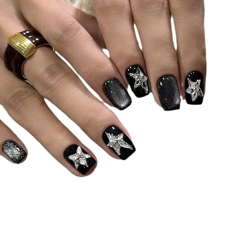 Glamorous Artificial Nail Tips with Rhinestone Details Stornfield