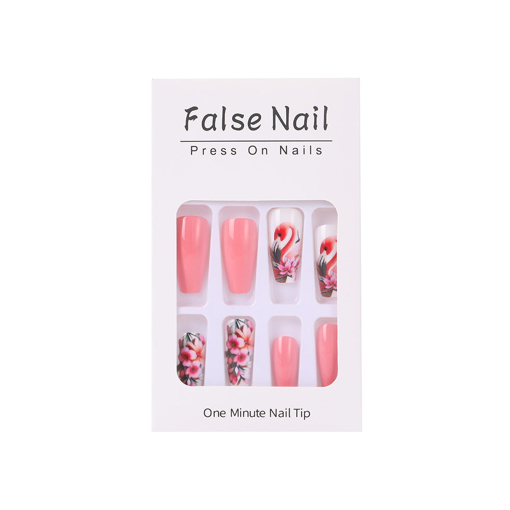 Nail Art Set with colorful flamingo and flower patterns Stornfield