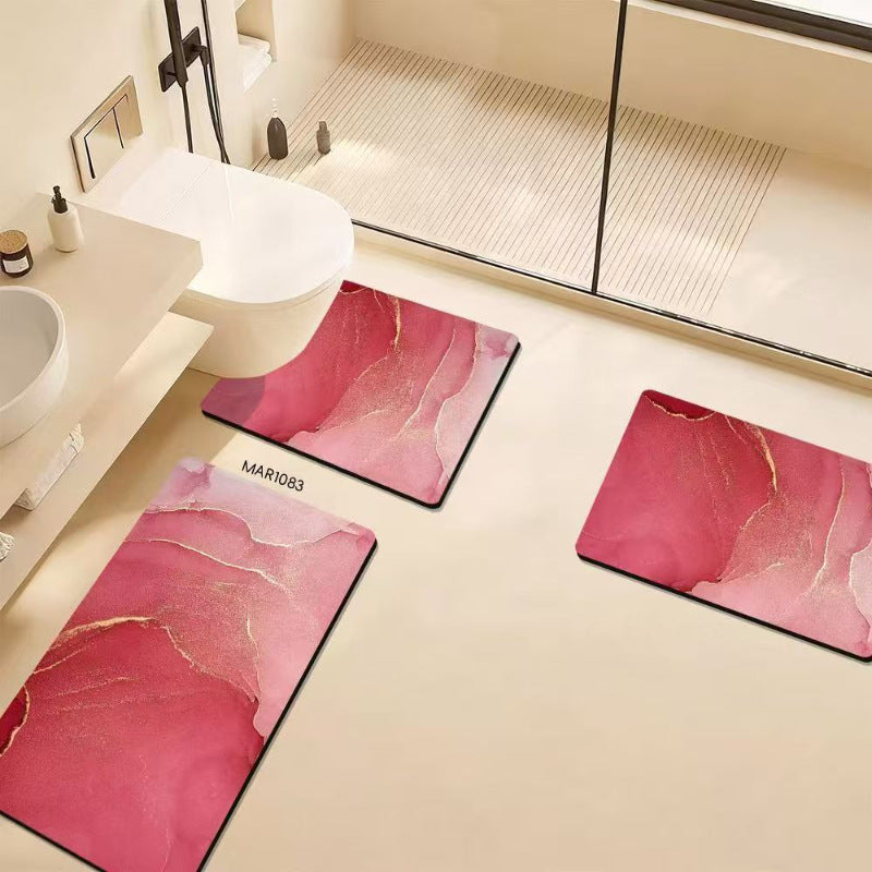 Abstract Marble Design Bath Mat