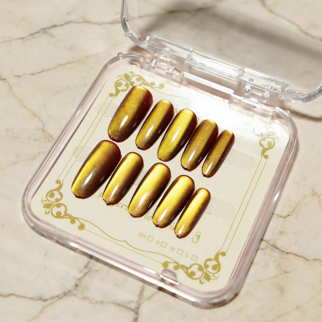 Glossy Almond-Shaped Press-On Nail Tips Stornfield