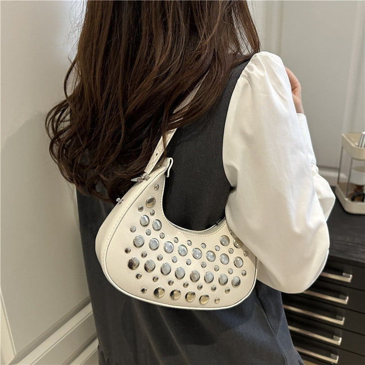 Studded Leather Hobo Bag Stornfield