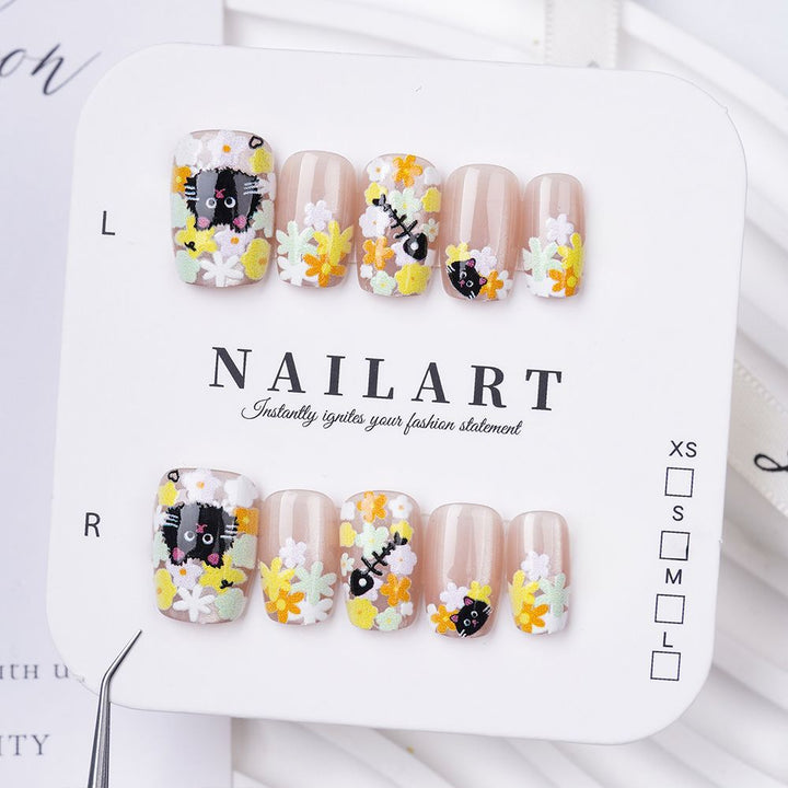 Artistic 3D Butterfly Press-On Nail Set Stornfield