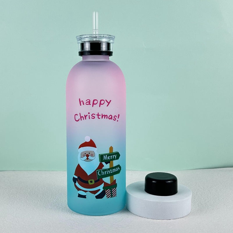 Ladies Motivational Water Bottle with Cheerful Christmas Design Stornfield