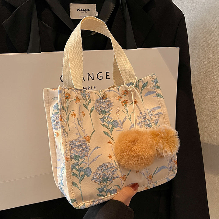 Floral Embellished Tote