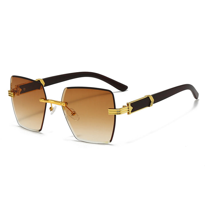 Women's extravagant square sunglasses with golden accents Stornfield