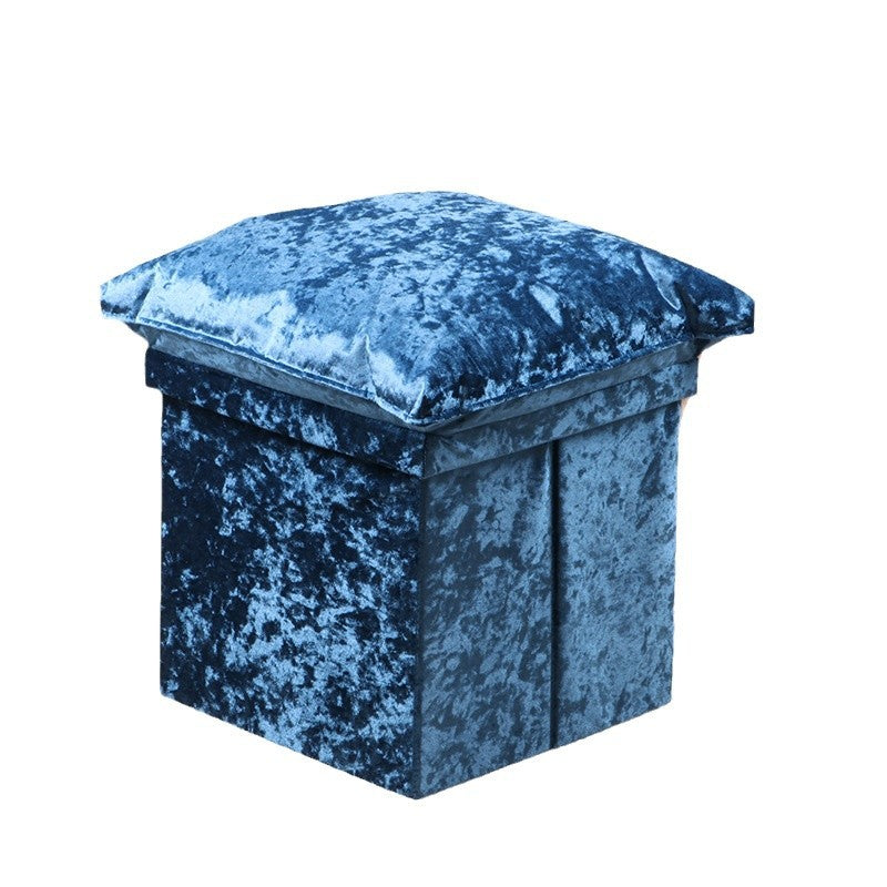 Plush Square Storage Stool Stornfield