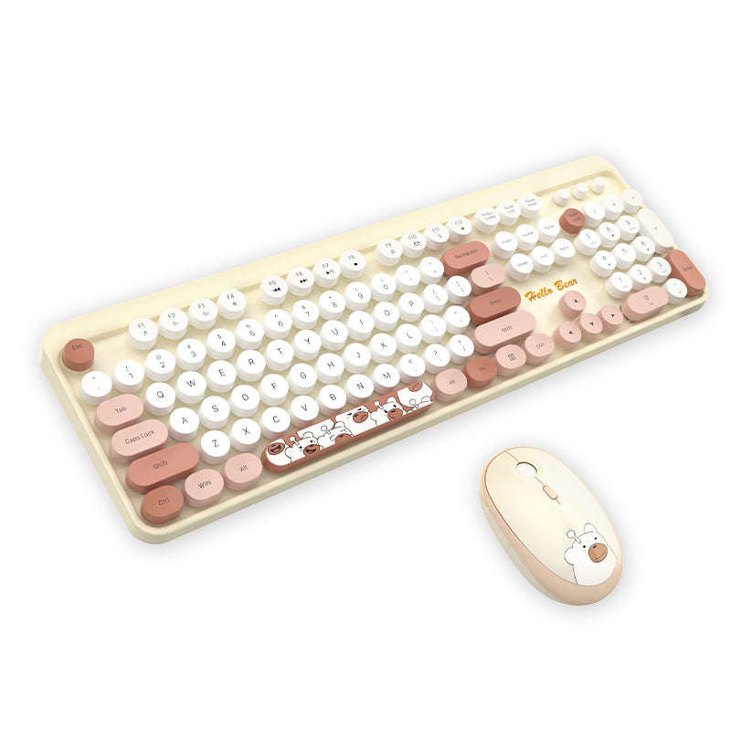 Cute Themed Wireless Keyboard and Mouse Set Stornfield