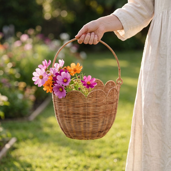 Scalloped Edge Woven Storage Basket Stornfield