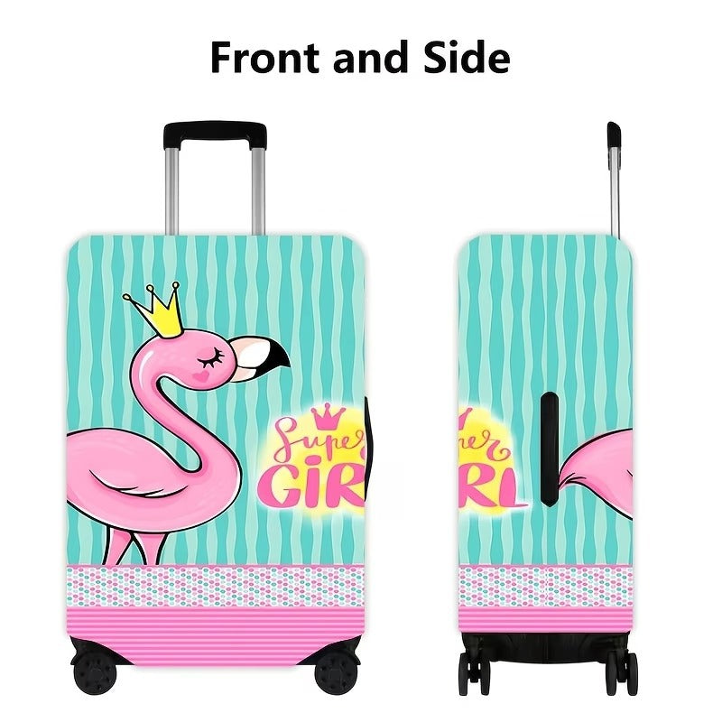 Women's nan elastic suitcase cover with flamingo print, stretch protective cover with zipper and non-slip interior attachment Stornfield
