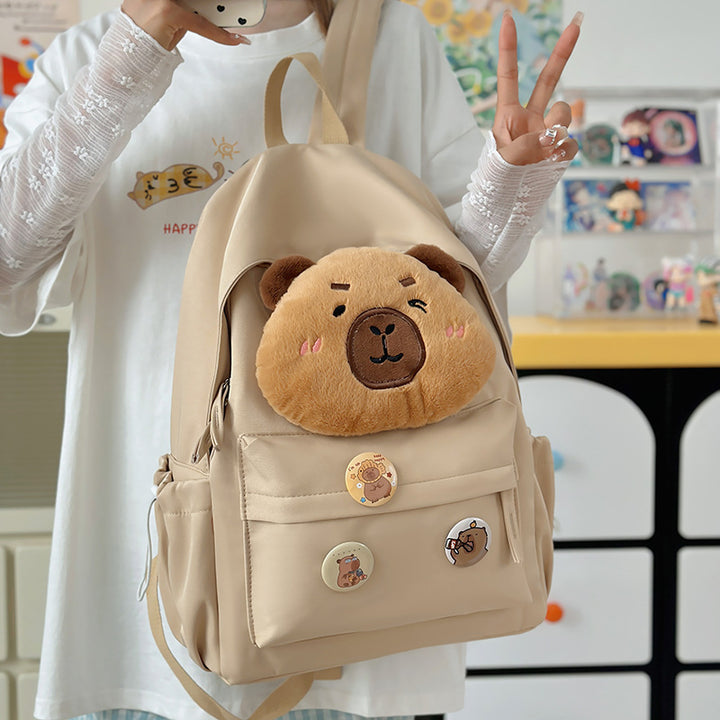Backpack with Cozy Bear Design and Practical Compartments Stornfield