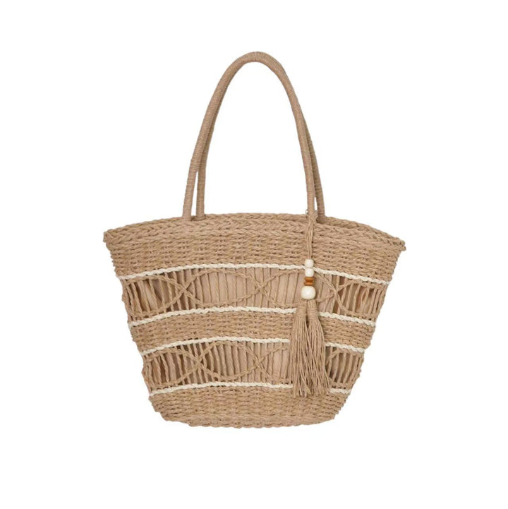 Braided basket bag with tassel details Stornfield