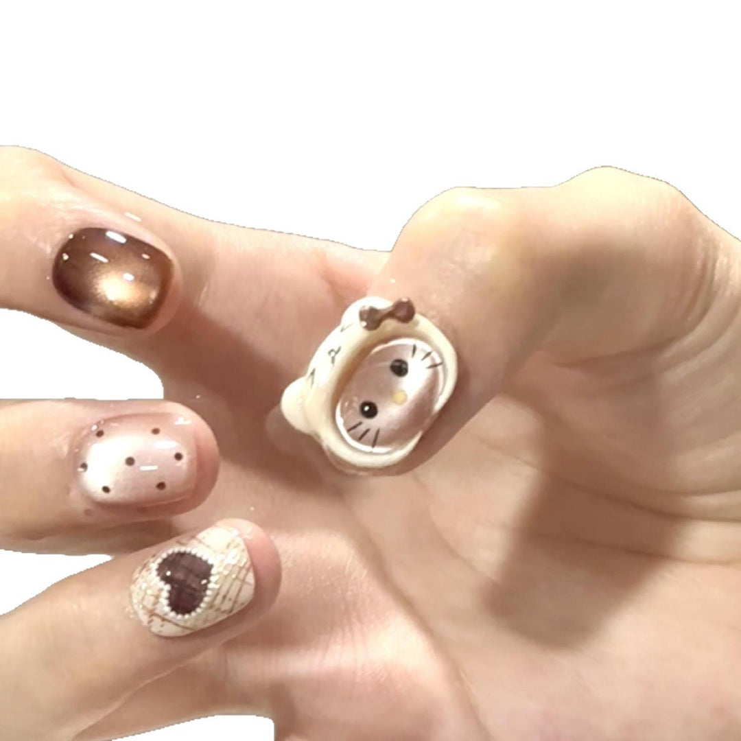 Artifical nails with Playful Animal Design Stornfield