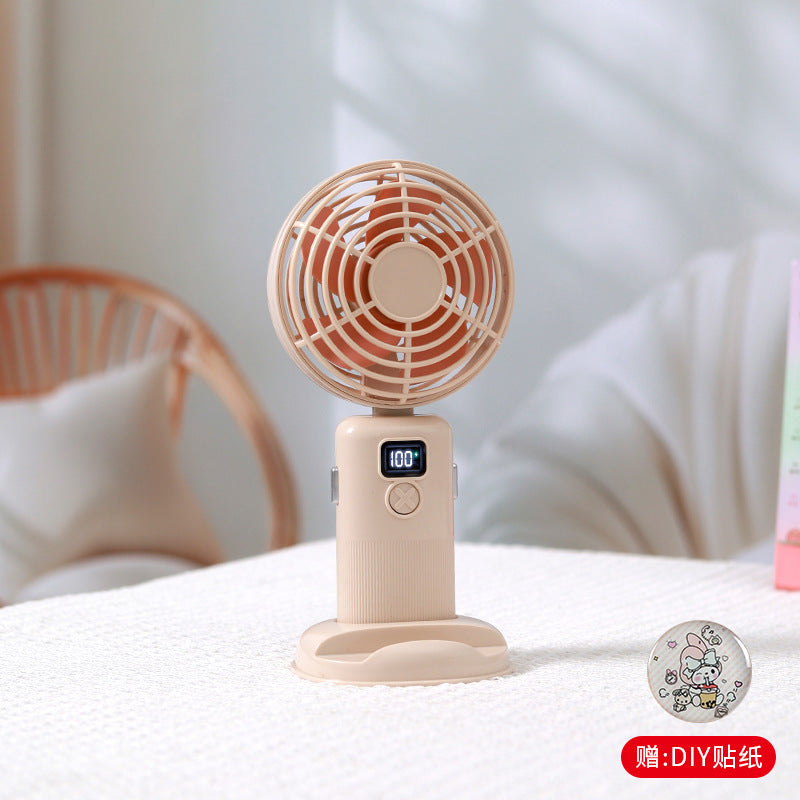 Women portable mini fan with digital speed display Stornfield