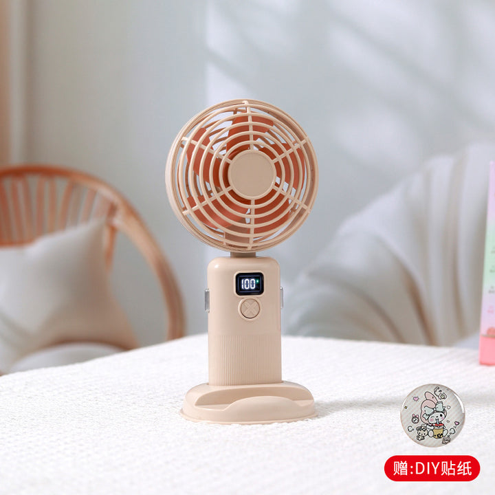 Women portable mini fan with digital speed display Stornfield