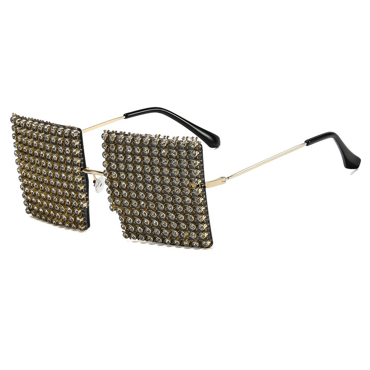 Women's sunglasses with sparkling crystal frame and eye-catching structured design Stornfield