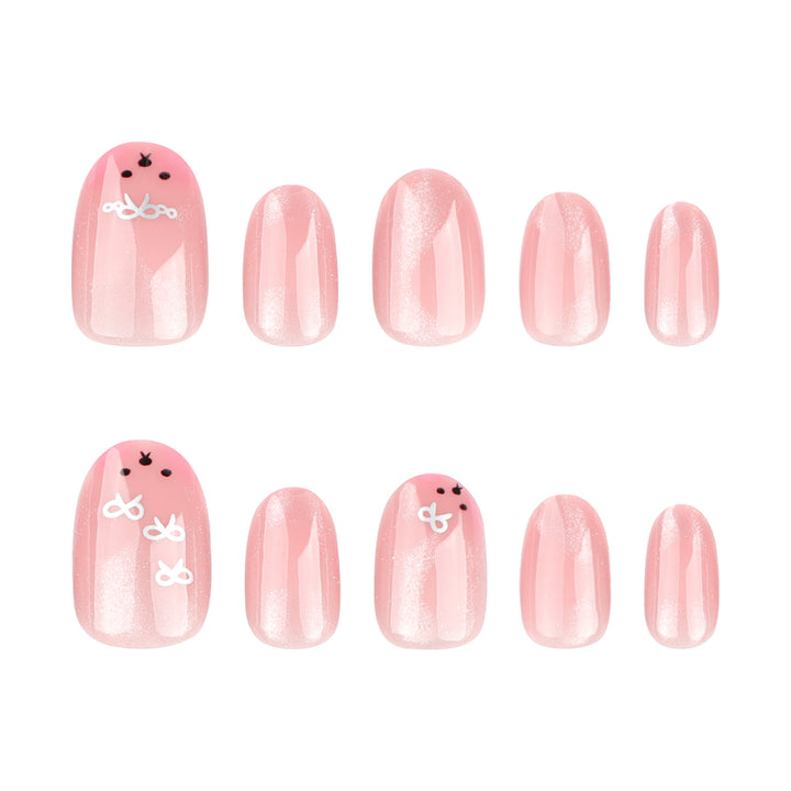Artificial nail art with playful bunny design Stornfield
