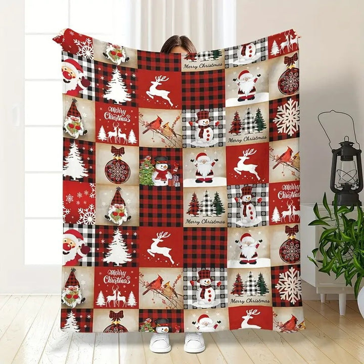 Holiday-Themed Fleece Throw Blanket