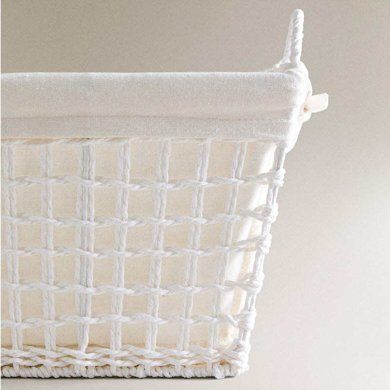 Handcrafted storage basket made of soft natural material Stornfield