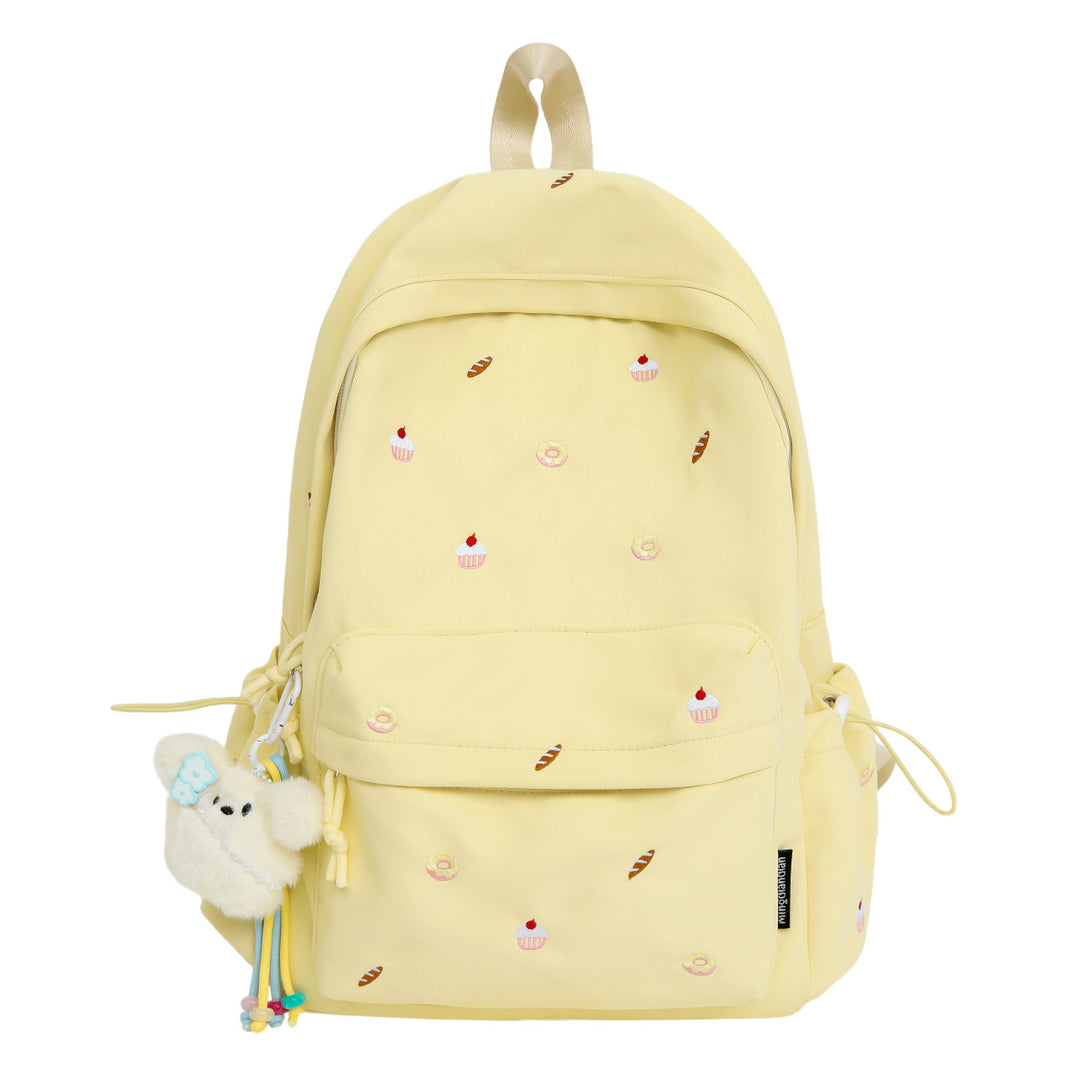 Playful backpack with unique back pattern appliqués Stornfield