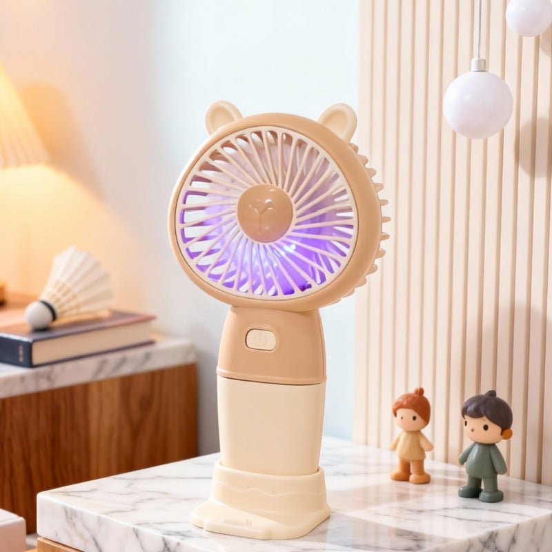 Women Portable Hand Fan in Cute Bear Design Stornfield