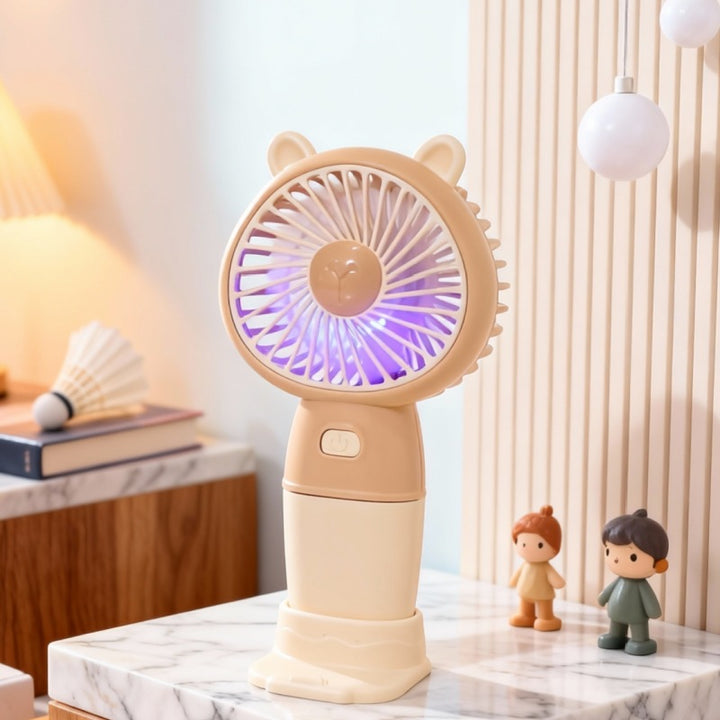 Women Portable Hand Fan in Cute Bear Design Stornfield