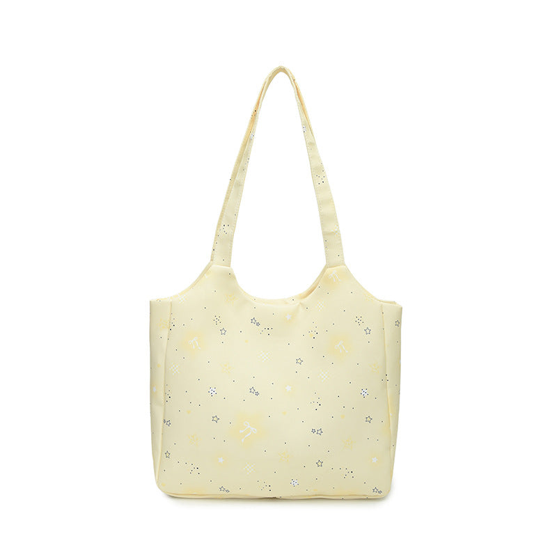 Star-Patterned Reusable Shopping Tote
