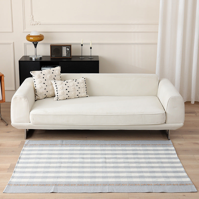 Flat-woven living and dining room rug