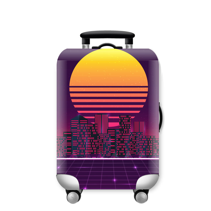 Unisex Hard Shell Travel Suitcase with Urban Skyline Design Stornfield