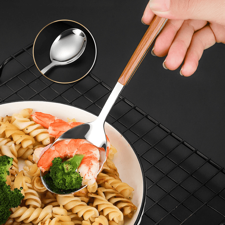 Stainless Steel Utensil Sets With Wooden Handle | Stornfield