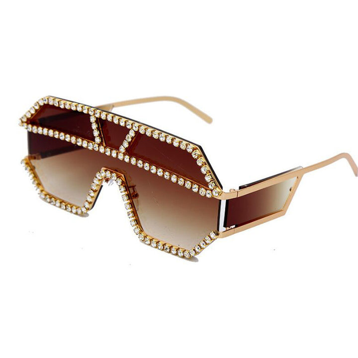 Women's stylish sunglasses with geometric frame and rhinestone embellishment Stornfield